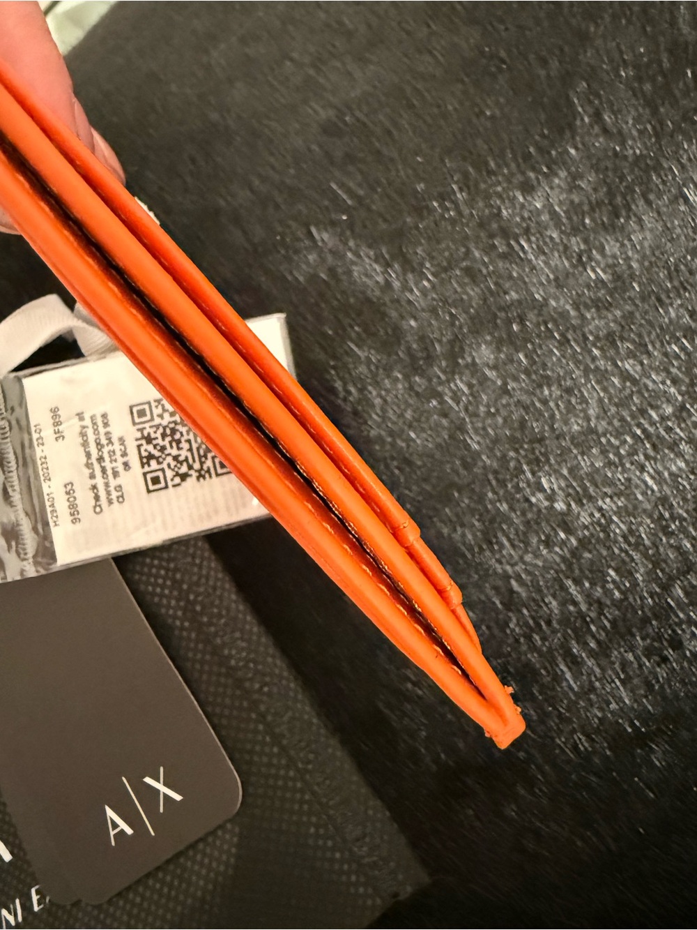 NWT Armani Exchange Orange Card Holder - Picture 3 of 5